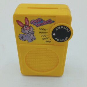 Vintage 1988 Burger King Meal Toy Purr Tenders Play Bunny Radio Bank